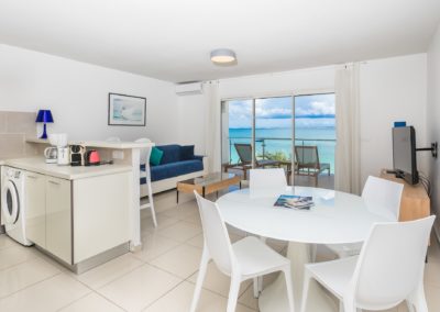 ONE BEDROOM BLEU EMERAUDE MAIN ROOM KITCHEN